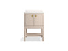 KOHLER K-35024 Seagrove by Studio McGee 24" bathroom vanity cabinet with sink and quartz top, light clay - view 3
