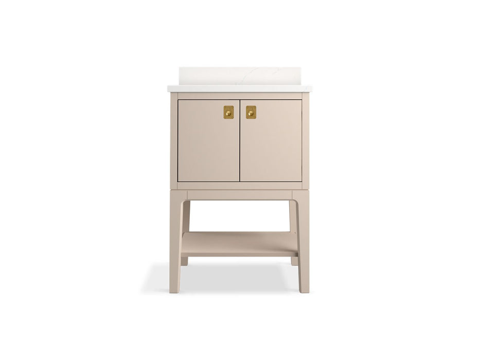 KOHLER K-35024 Seagrove by Studio McGee 24" bathroom vanity cabinet with sink and quartz top, light clay - view 3