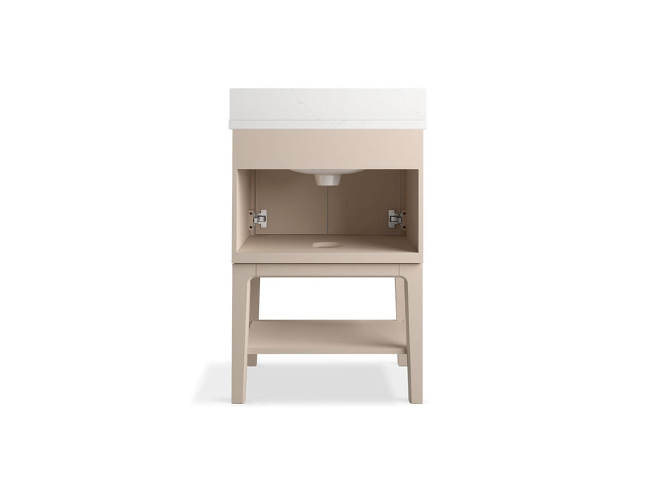 KOHLER K-35024 Seagrove by Studio McGee 24" bathroom vanity cabinet with sink and quartz top, light clay - view 5