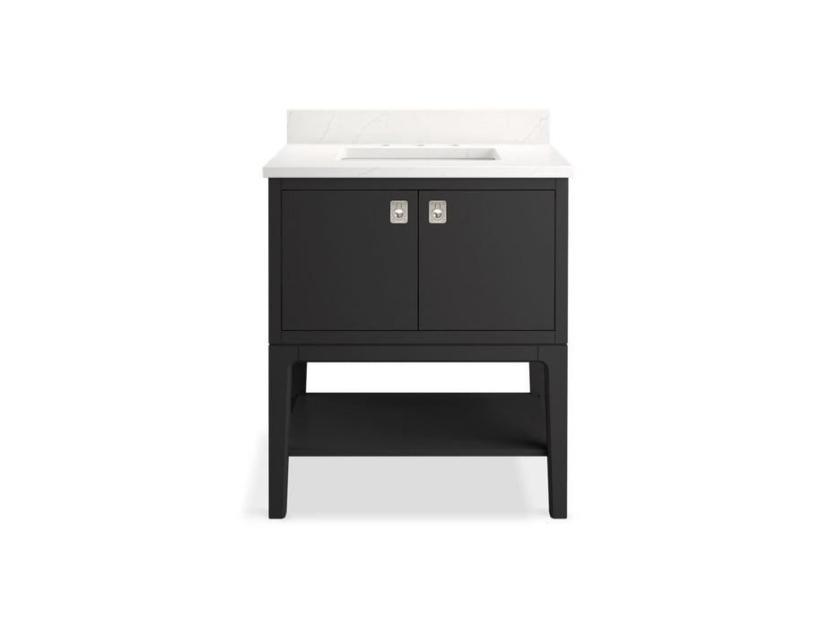 KOHLER K-35025 Seagrove by Studio McGee 30" bathroom vanity cabinet with sink and quartz top, ferrous grey - view 4
