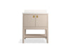 KOHLER K-35025 Seagrove by Studio McGee 30" bathroom vanity cabinet with sink and quartz top, light clay - view 3