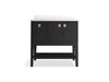 KOHLER K-35026 Seagrove by Studio McGee 36" bathroom vanity cabinet with sink and quartz top, ferrous grey - view 3