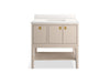 KOHLER K-35026 Seagrove by Studio McGee 36" bathroom vanity cabinet with sink and quartz top, light clay - view 4
