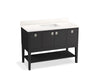 KOHLER K-35027 Seagrove by Studio McGee 48" bathroom vanity cabinet with sink and quartz top, ferrous grey
