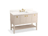 KOHLER K-35027 Seagrove by Studio McGee 48" bathroom vanity cabinet with sink and quartz top, light clay - view 2
