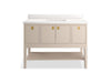 KOHLER K-35027 Seagrove by Studio McGee 48" bathroom vanity cabinet with sink and quartz top, light clay - view 4