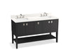 KOHLER K-35028 Seagrove by Studio McGee 60" bathroom vanity cabinet with sinks and quartz top, ferrous grey - view 2