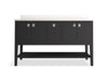 KOHLER K-35028 Seagrove by Studio McGee 60" bathroom vanity cabinet with sinks and quartz top, ferrous grey - view 3