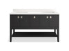 KOHLER K-35028 Seagrove by Studio McGee 60" bathroom vanity cabinet with sinks and quartz top, ferrous grey - view 4