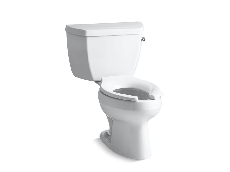 KOHLER 3505-RA Wellworth Classic Two-piece elongated 1.6 gpf toilet with right-hand trip lever, less seat - White
