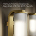 KOHLER K-35114-SC02 Parallel Two-light Sconce, Brushed Moderne Brass - close-up view of product detail