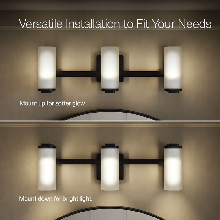 KOHLER K-35115-SC03 Parallel Three-light Sconce, Matte Black - Detail image of a product feature