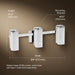 3/4 view of product with dimensions