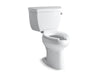 KOHLER K-3519-TR Highline Classic Two-piece Elongated Toilet, 1.0 GPF, White - 3/4 view of product