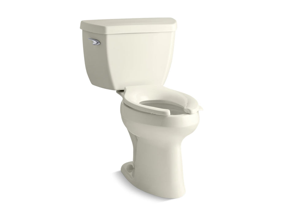 KOHLER K-3519-RA Highline Two-piece elongated toilet, 1.0 gpf, biscuit