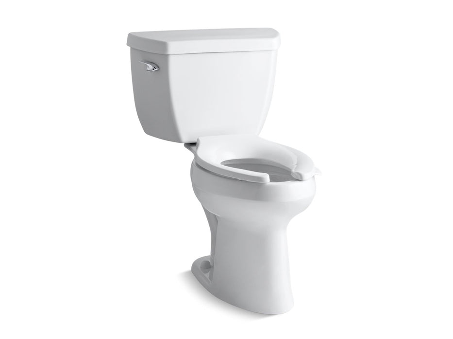 KOHLER 3519-T Highline Classic Two-piece elongated chair height toilet with tank cover locks, white