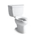 KOHLER K-3531-T Wellworth Two-piece elongated toilet, 1.0 gpf, white
