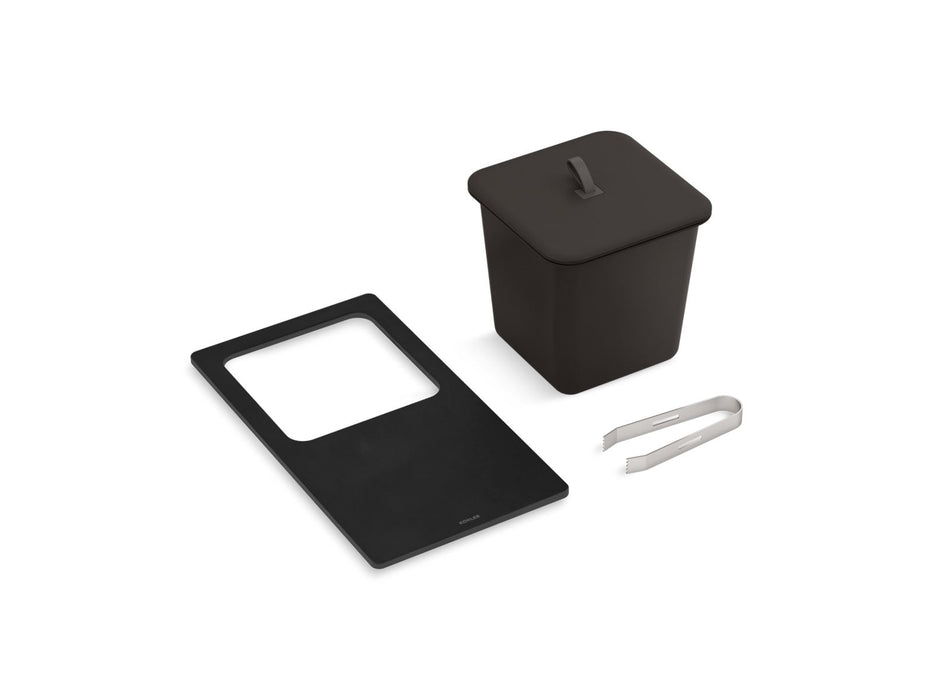 KOHLER K-35487 Three-piece Ice Bucket Set, shadow grey - view 2