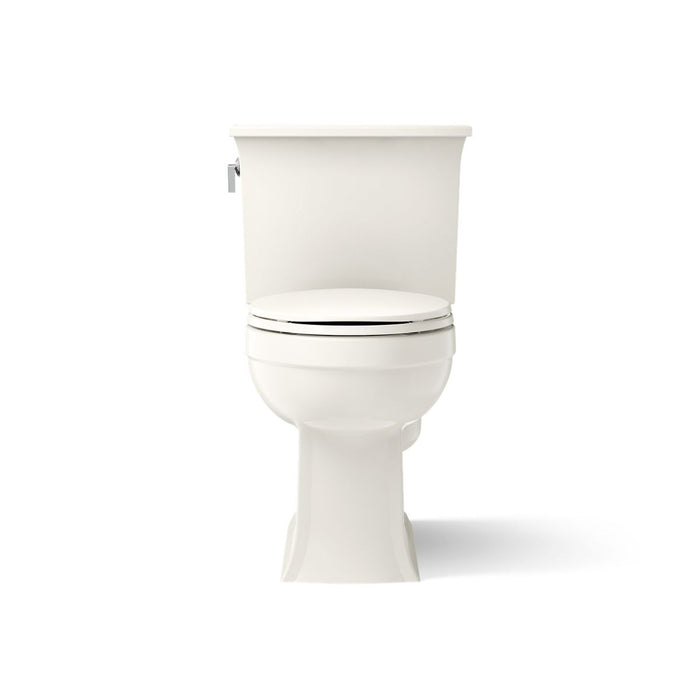KOHLER K-3551 Archer Two-piece Elongated Toilet, 1.28 GPF, Biscuit - front view of product