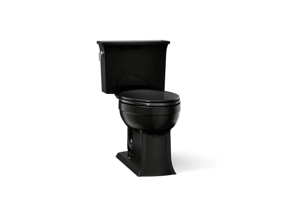 KOHLER K-3551 Archer Two-piece Elongated Toilet, 1.28 GPF, black black