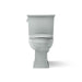 KOHLER K-3551 Archer Two-piece Elongated Toilet, 1.28 GPF, Ice Grey - front view of product