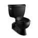 KOHLER K-3554-T Barrington Two-piece elongated 1.6 gpf toilet with Pressure Lite(R) flushing technology, left-hand trip...