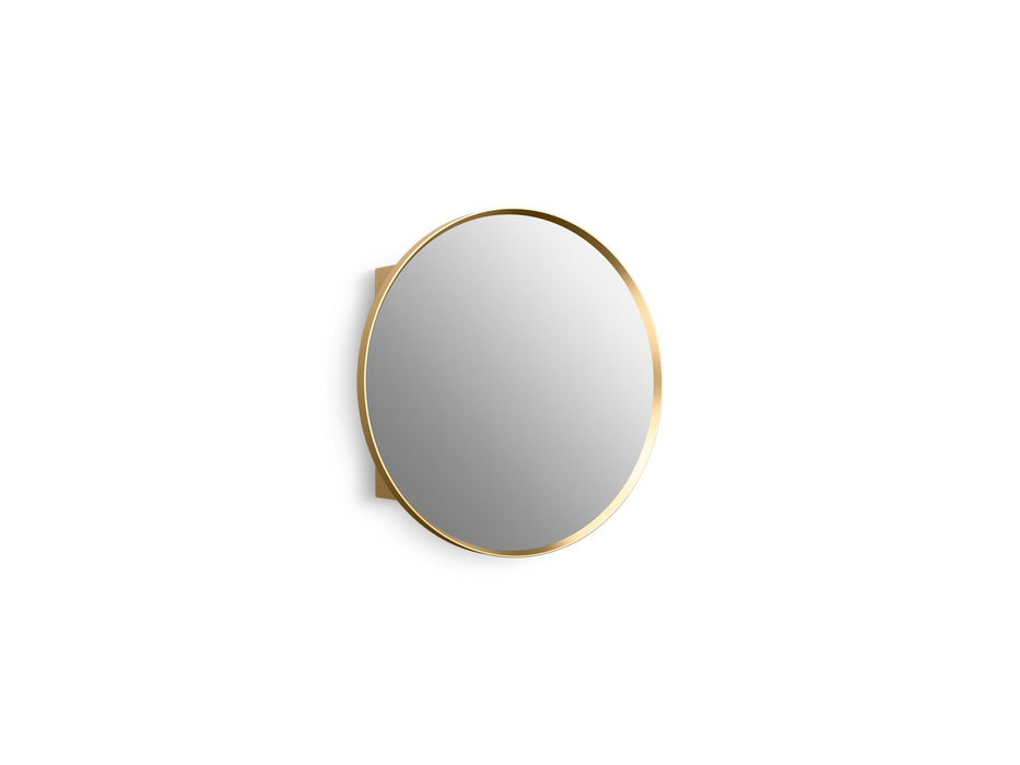KOHLER K-35572 Verdera 24" round framed medicine cabinet, moderne brushed gold