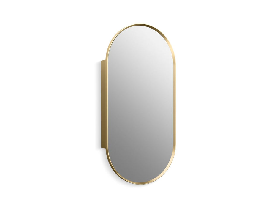 KOHLER K-35574 Verdera 20" x 40" capsule framed medicine cabinet, moderne brushed gold