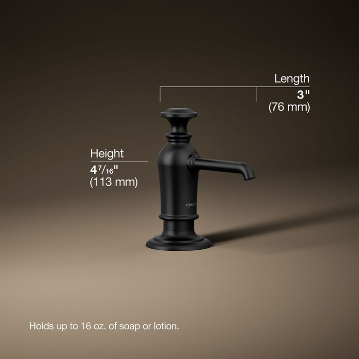 3/4 view of product with dimensions