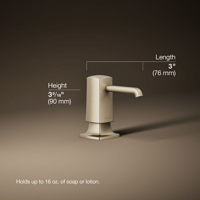 3/4 view of product with dimensions