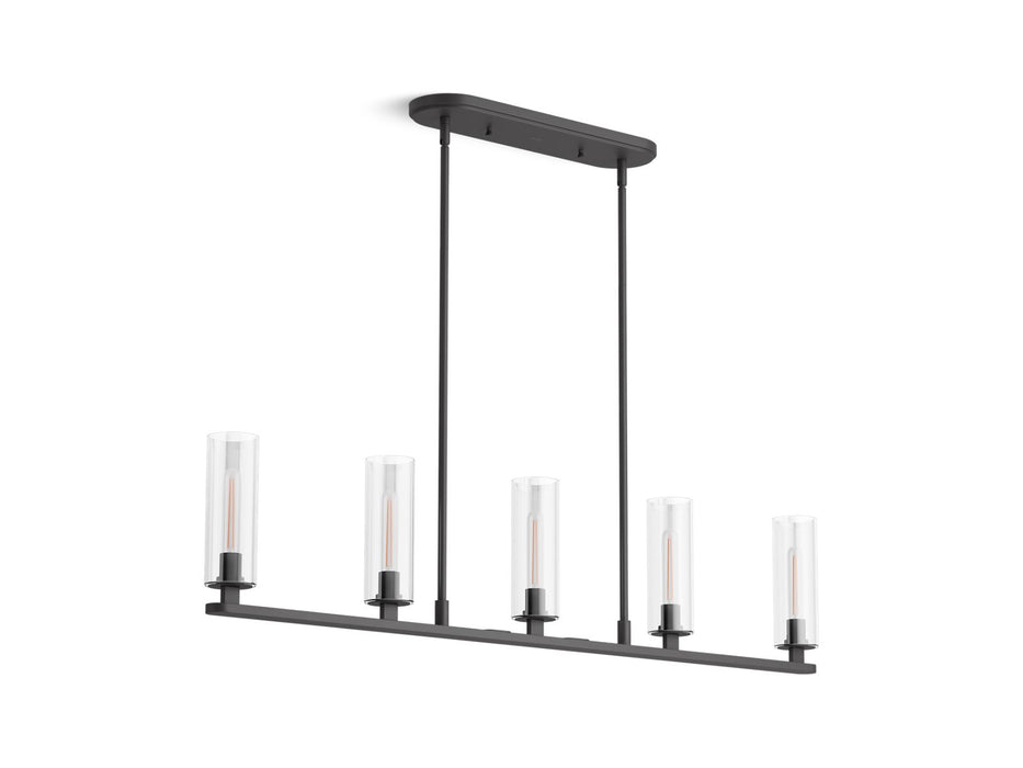 KOHLER K-35877-CH05 Crue 45" linear chandelier, matte black