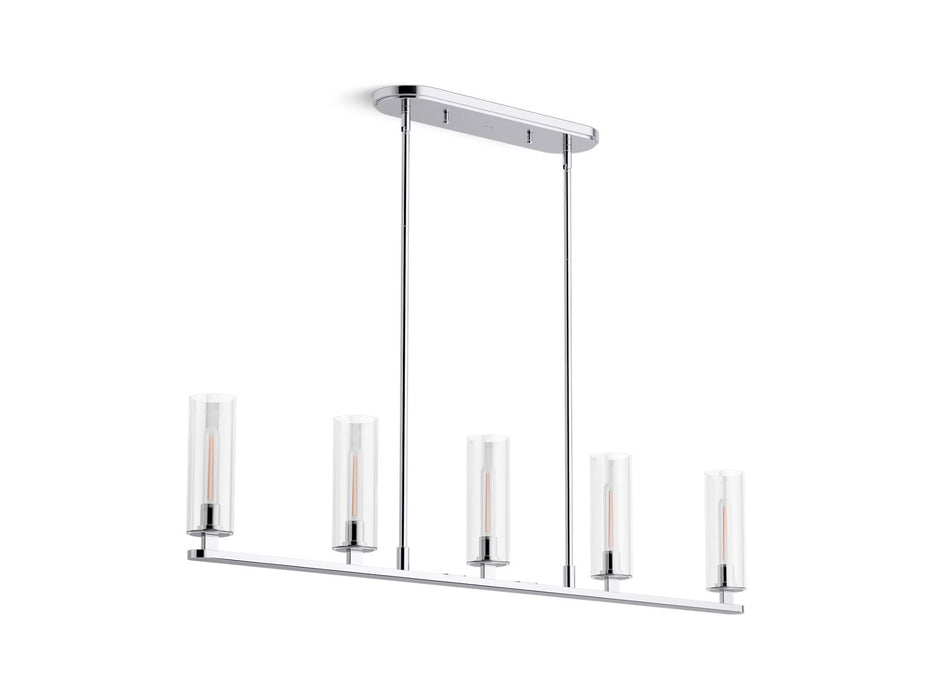KOHLER K-35877-CH05 Crue 45" linear chandelier, polished chrome