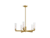 KOHLER K-35878-CH05 Crue 26" chandelier, brushed moderne brass