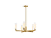 KOHLER K-35878-CH05 Crue 26" chandelier, brushed moderne brass - view 2