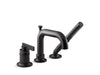 KOHLER K-35913-4 Castia by Studio McGee Deck-mount bath faucet with handshower, matte black
