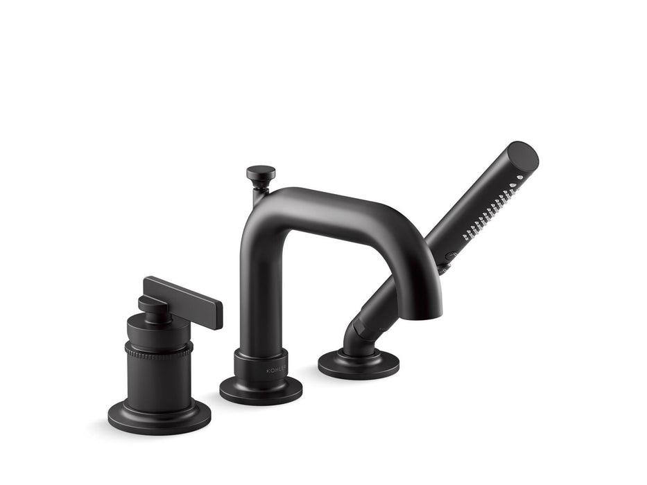 KOHLER K-35913-4 Castia by Studio McGee Deck-mount bath faucet with handshower, matte black