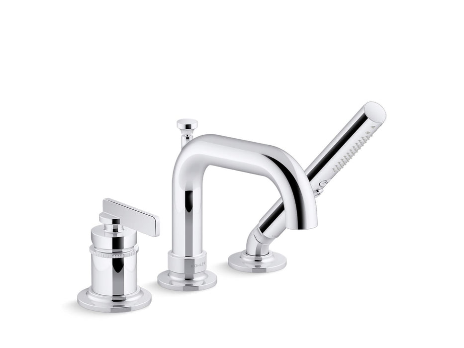 KOHLER K-35913-4 Castia by Studio McGee Deck-mount bath faucet with handshower, polished chrome