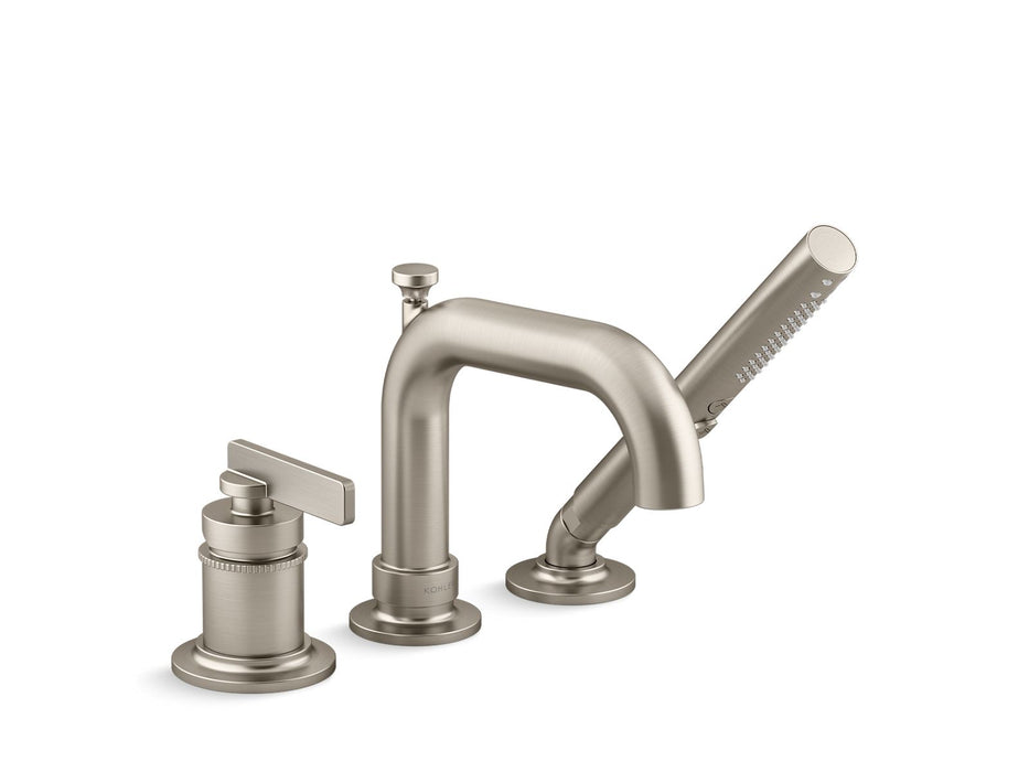 KOHLER K-35913-4 Castia by Studio McGee Deck-mount bath faucet with handshower, vibrant brushed nickel