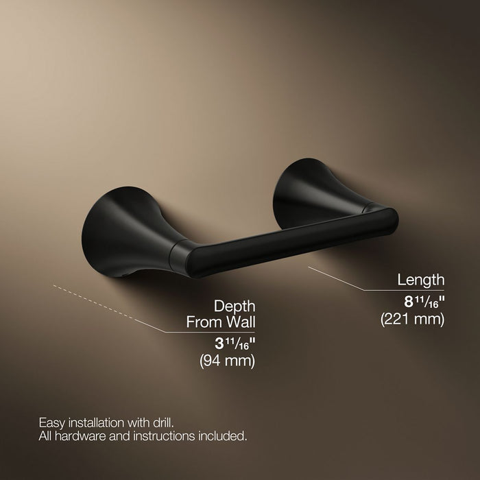KOHLER K-35934 Buckley Toilet paper holder, matte black - view 5