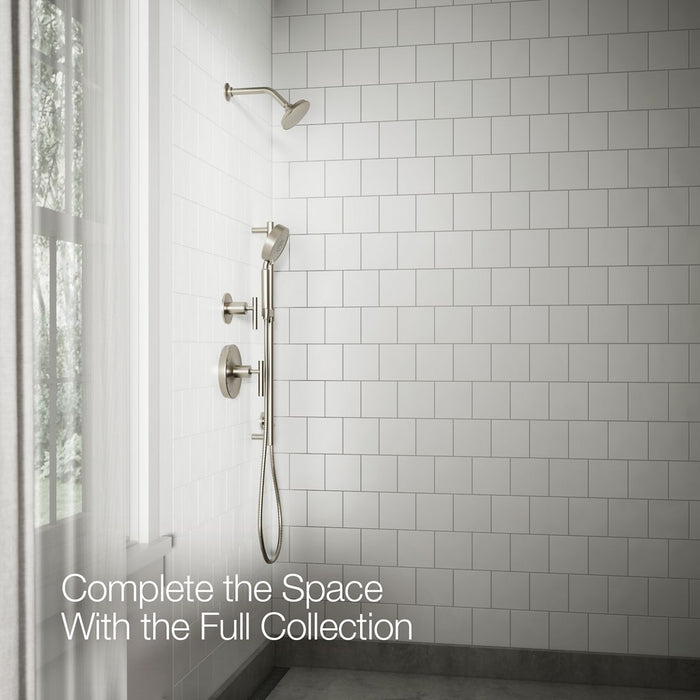KOHLER K-35948 Bellera Single-function Showerhead, 1.75 GPM, vibrant brushed nickel - view 5