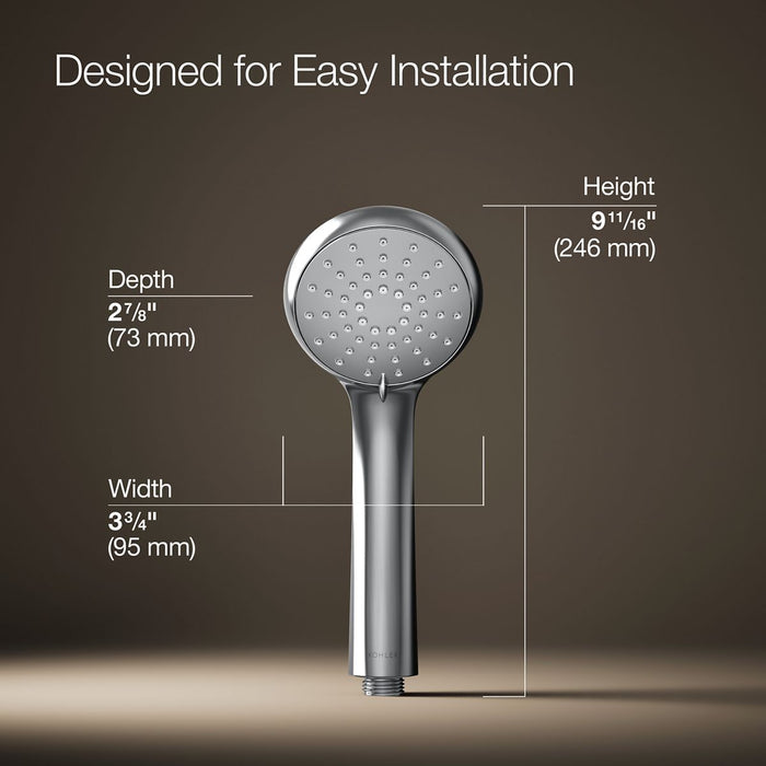 KOHLER K-35949 Bellera Three-function Handshower, 1.5 GPM, polished chrome - view 4