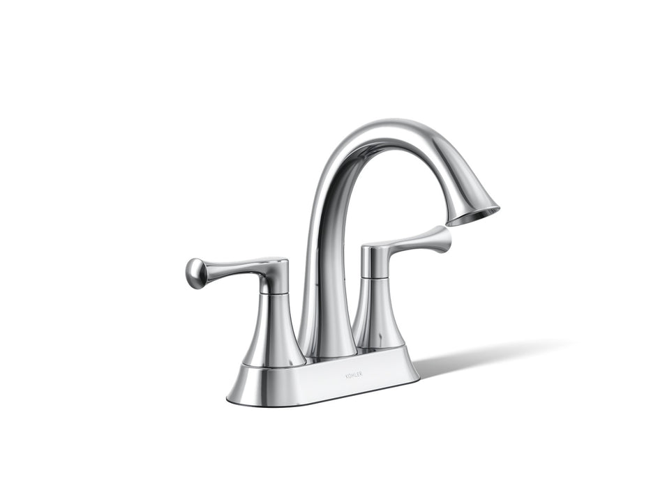KOHLER K-35951-4 Buckley Centerset bathroom sink faucet, 1.2 gpm, polished chrome