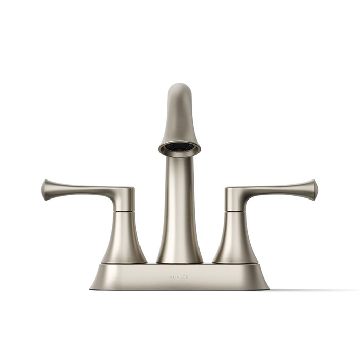 KOHLER K-35951-4 Buckley Centerset bathroom sink faucet, 1.2 gpm, vibrant brushed nickel - view 2