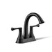 KOHLER K-35951-4K Buckley Centerset bathroom sink faucet, 1.0 gpm, matte black - view 5