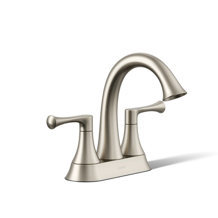 KOHLER K-35951-4K Buckley Centerset bathroom sink faucet, 1.0 gpm, vibrant brushed nickel - view 5