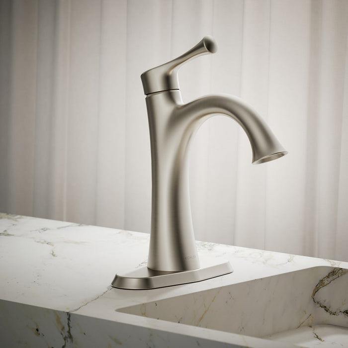 KOHLER K-35952-4K Buckley Single-handle bathroom sink faucet, 1.0 gpm, vibrant brushed nickel - view 4