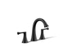 KOHLER K-35953-4 Buckley Widespread bathroom sink faucet, 1.2 gpm, matte black