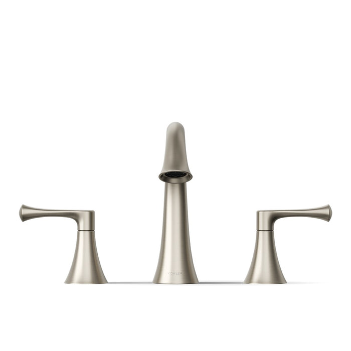 KOHLER K-35953-4 Buckley Widespread bathroom sink faucet, 1.2 gpm, vibrant brushed nickel - view 2