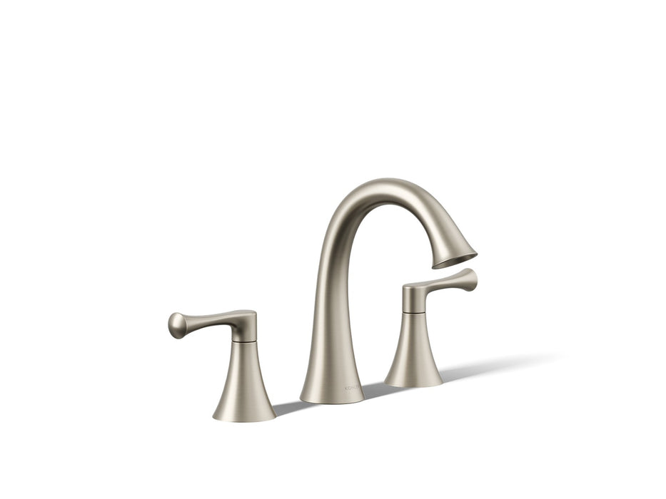 KOHLER K-35953-4K Buckley Widespread bathroom sink faucet, 1.0 gpm, vibrant brushed nickel