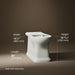 3/4 view of product with dimensions